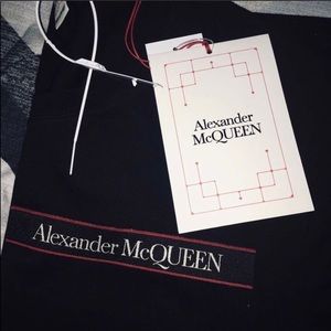 Alexander McQueen - Selvedge Logo Tape Detail T-Shirt in Black